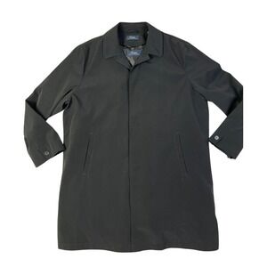 Ralph Lauren Wool blend Preppy Overcoat Topcoat Car Trench Coat Black‎ Size 50L